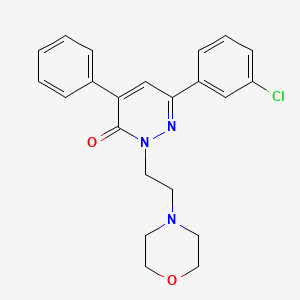 3(2H)-Pyridazinone, 6-(m-chlorophenyl)-2-(2-morpholinoethyl)-4-phenyl-