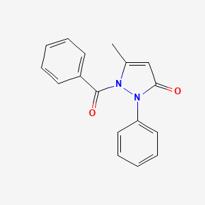 molecular formula C17H14N2O2 B12911145 1-benzoyl-5-methyl-2-phenyl-1H-pyrazol-3(2H)-one CAS No. 67307-54-4