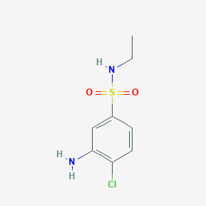molecular formula C8H11ClN2O2S B1291115 3-Amino-4-chloro-N-ethylbenzenesulfonamide CAS No. 1017477-22-3