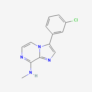 molecular formula C13H11ClN4 B12911153 Imidazo[1,2-a]pyrazin-8-amine, 3-(3-chlorophenyl)-N-methyl- CAS No. 787591-13-3