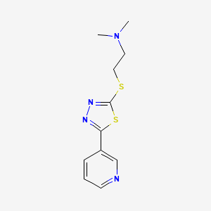 N,N-Dimethyl-2-{[5-(pyridin-3-yl)-1,3,4-thiadiazol-2-yl]sulfanyl}ethan-1-amine