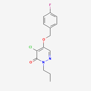 4-Chloro-5-[(4-fluorophenyl)methoxy]-2-propylpyridazin-3(2H)-one