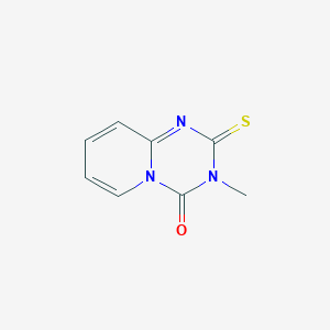 molecular formula C8H7N3OS B12911212 3-Methyl-2-sulfanylidene-2,3-dihydro-4H-pyrido[1,2-a][1,3,5]triazin-4-one CAS No. 61737-20-0