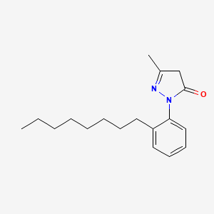 molecular formula C18H26N2O B12911230 5-Methyl-2-(2-octylphenyl)-2,4-dihydro-3H-pyrazol-3-one CAS No. 142199-91-5