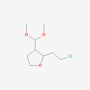 2-(2-Chloroethyl)-3-(dimethoxymethyl)oxolane