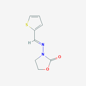 molecular formula C8H8N2O2S B12911281 3-(Thenylideneamino)-2-oxazolidone CAS No. 34489-28-6