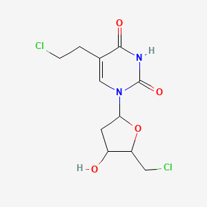 5-(2-Chloroethyl)-1-(5-(chloromethyl)-4-hydroxytetrahydrofuran-2-yl)pyrimidine-2,4(1H,3H)-dione