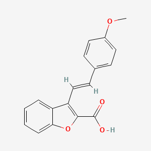 3-(4-Methoxystyryl)benzofuran-2-carboxylic acid