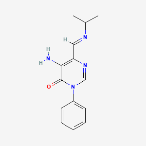 5-Amino-3-phenyl-6-{(E)-[(propan-2-yl)imino]methyl}pyrimidin-4(3H)-one