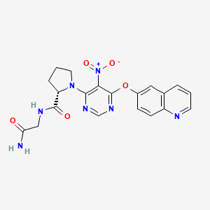 1-{5-Nitro-6-[(quinolin-6-yl)oxy]pyrimidin-4-yl}-L-prolylglycinamide