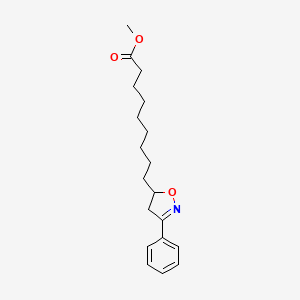 molecular formula C19H27NO3 B12911352 Methyl 9-(3-phenyl-4,5-dihydro-1,2-oxazol-5-yl)nonanoate CAS No. 394724-67-5