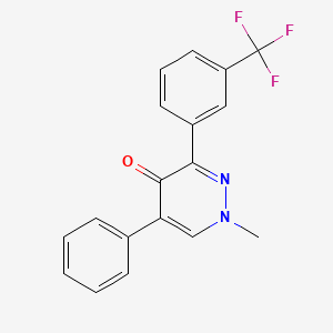 4(1H)-Pyridazinone, 1-methyl-5-phenyl-3-[3-(trifluoromethyl)phenyl]-