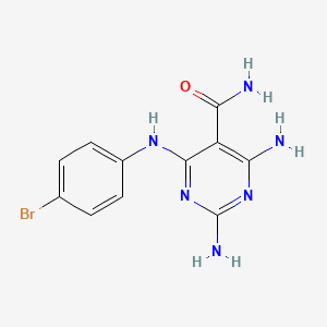 2,4-Diamino-6-((4-bromophenyl)amino)pyrimidine-5-carboxamide