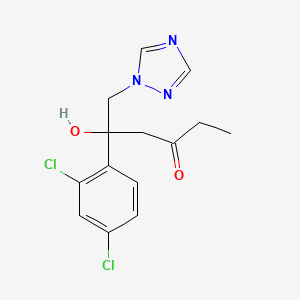 5-(2,4-Dichlorophenyl)-5-hydroxy-6-(1H-1,2,4-triazol-1-yl)hexan-3-one