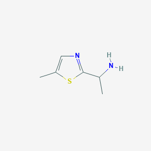 molecular formula C6H10N2S B1291139 1-(5-Methyl-1,3-thiazol-2-yl)ethan-1-amine CAS No. 920458-76-0