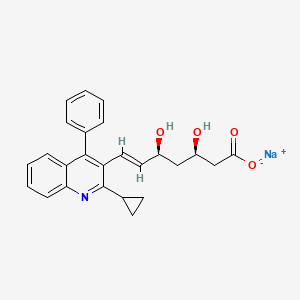 Sodium (3R,5S)-7-(2-cyclopropyl-4-phenylquinolin-3-yl)-3,5-dihydroxyhept-6-enoate