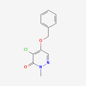 molecular formula C12H11ClN2O2 B12911396 5-(Benzyloxy)-4-chloro-2-methylpyridazin-3(2H)-one CAS No. 88093-84-9