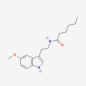 molecular formula C17H24N2O2 B12911441 Hexanamide, N-[2-(5-methoxy-1H-indol-3-yl)ethyl]- CAS No. 63844-89-3