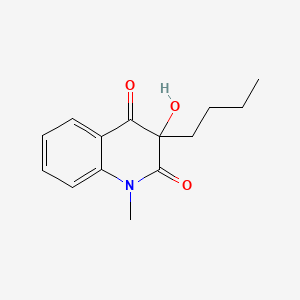 molecular formula C14H17NO3 B12911458 3-butyl-3-hydroxy-1-methylquinoline-2,4(1H,3H)-dione 