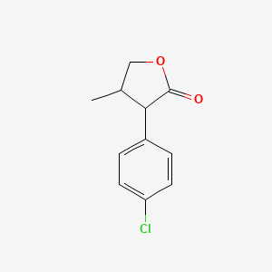 molecular formula C11H11ClO2 B12911473 3-(4-Chlorophenyl)-4-methyloxolan-2-one CAS No. 72061-37-1