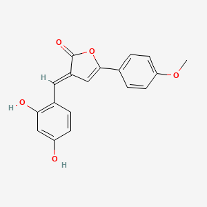 molecular formula C18H14O5 B12911504 3-(2,4-Dihydroxybenzylidene)-5-(4-methoxyphenyl)furan-2(3h)-one 