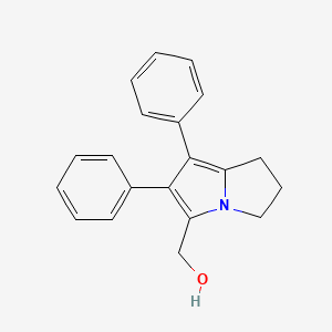 molecular formula C20H19NO B12911506 (6,7-Diphenyl-2,3-dihydro-1H-pyrrolizin-5-yl)methanol CAS No. 73009-93-5