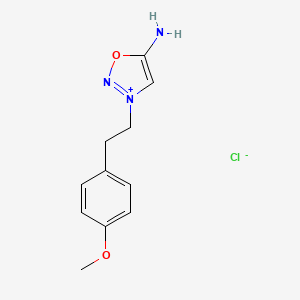 molecular formula C11H14ClN3O2 B12911556 Sydnone imine, 3-(p-methoxyphenethyl)-, monohydrochloride CAS No. 37744-05-1