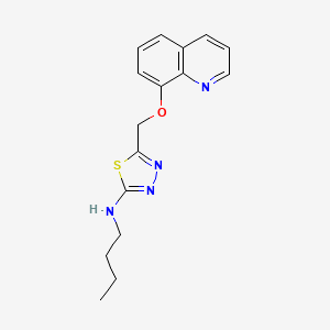 N-Butyl-5-((quinolin-8-yloxy)methyl)-1,3,4-thiadiazol-2-amine