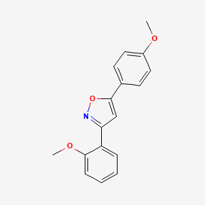 molecular formula C17H15NO3 B12911561 3-(2-Methoxyphenyl)-5-(4-methoxyphenyl)-1,2-oxazole CAS No. 89263-89-8