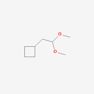 molecular formula C8H16O2 B12911591 (2,2-Dimethoxyethyl)cyclobutane CAS No. 90253-02-4