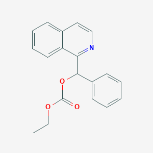 molecular formula C19H17NO3 B12911615 Ethyl (isoquinolin-1-yl(phenyl)methyl) carbonate 