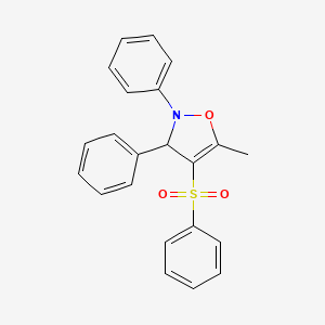 molecular formula C22H19NO3S B12911633 5-Methyl-2,3-diphenyl-4-(phenylsulfonyl)-2,3-dihydroisoxazole CAS No. 107081-84-5