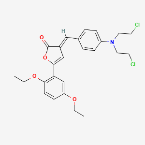 3-(4-(Bis(2-chloroethyl)amino)benzylidene)-5-(2,5-diethoxyphenyl)furan-2(3H)-one