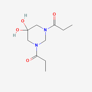 1,1'-(5,5-Dihydroxydihydropyrimidine-1,3(2H,4H)-diyl)bis(propan-1-one)