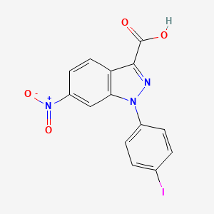 1-(4-Iodophenyl)-6-nitro-1H-indazole-3-carboxylic acid