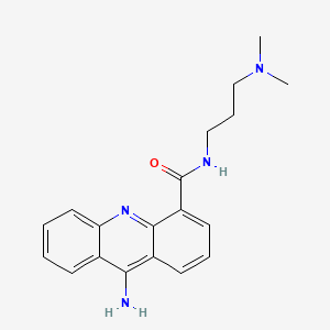 molecular formula C19H22N4O B12911696 9-Amino-N-[3-(Dimethylamino)Propyl]Acridine-4-Carboxamide CAS No. 89459-44-9