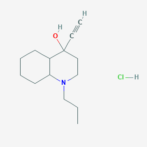 molecular formula C14H24ClNO B12911735 4-Ethynyl-1-propyldecahydroquinolin-4-ol hydrochloride CAS No. 62233-62-9