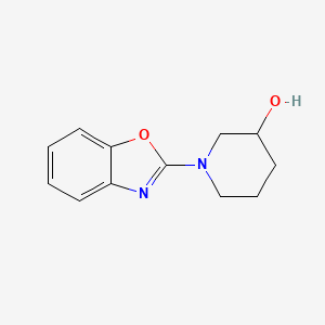 molecular formula C12H14N2O2 B1291176 1-(Benzo[d]oxazol-2-yl)piperidin-3-ol CAS No. 1016467-73-4