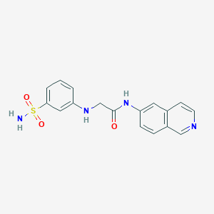 molecular formula C17H16N4O3S B12911773 N-Isoquinolin-6-yl-N~2~-(3-sulfamoylphenyl)glycinamide CAS No. 920513-57-1