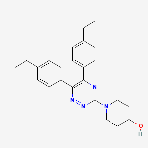 molecular formula C24H28N4O B12911783 1-(5,6-Bis(4-ethylphenyl)-1,2,4-triazin-3-yl)piperidin-4-ol CAS No. 88300-17-8