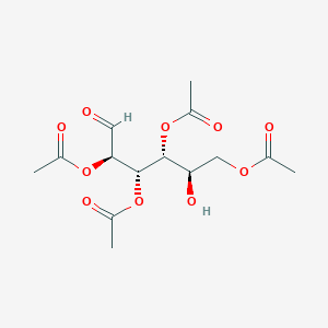 molecular formula C14H20O10 B12911785 (2R,3R,4S,5R)-2-Hydroxy-6-oxohexane-1,3,4,5-tetrayl tetraacetate CAS No. 40437-08-9