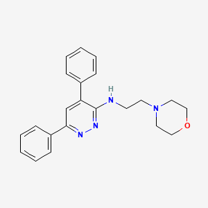 4-Morpholineethanamine, N-(4,6-diphenyl-3-pyridazinyl)-