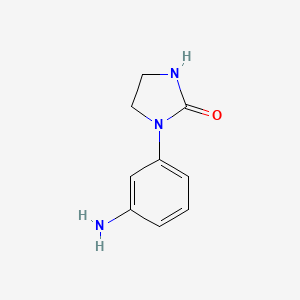 molecular formula C9H11N3O B1291180 1-(3-Aminophenyl)imidazolidin-2-one CAS No. 938459-14-4