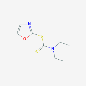 molecular formula C8H12N2OS2 B12911807 Oxazol-2-yl diethylcarbamodithioate CAS No. 62652-28-2