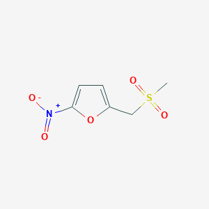 molecular formula C6H7NO5S B12911810 Furan, 2-[(methylsulfonyl)methyl]-5-nitro- CAS No. 39272-73-6