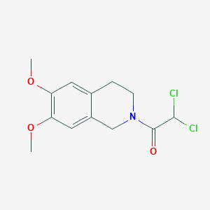 molecular formula C13H15Cl2NO3 B12911830 Isoquinoline, 2-(dichloroacetyl)-1,2,3,4-tetrahydro-6,7-dimethoxy- CAS No. 104756-56-1