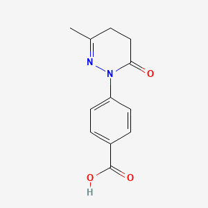 molecular formula C12H12N2O3 B12911835 4-(3-Methyl-6-oxo-5,6-dihydropyridazin-1(4h)-yl)benzoic acid CAS No. 5446-13-9