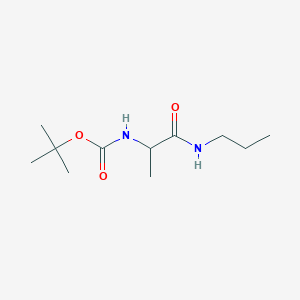 molecular formula C11H22N2O3 B1291185 DL-叔丁基 N-[1-(丙基氨基甲酰基)乙基]氨基甲酸酯 CAS No. 1105627-17-5