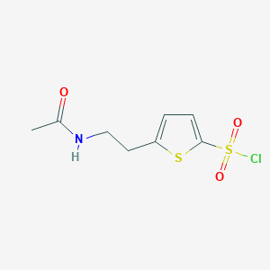 molecular formula C8H10ClNO3S2 B1291186 5-(2-Acetamidoethyl)thiophene-2-sulfonyl chloride 