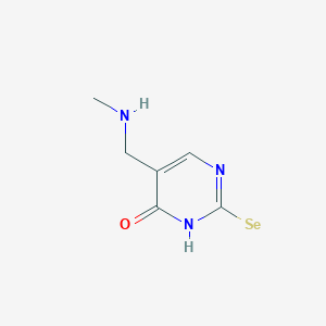 molecular formula C6H8N3OSe B12911882 5-((Methylamino)methyl)-2-selenoxo-2,3-dihydropyrimidin-4(1H)-one 